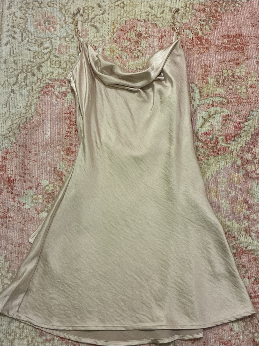 Nordstrom Satin Cowl Slip Dress - Light Champagne